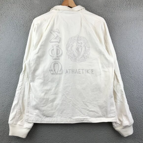 Men's Diesel Full Zip Bomber Jacket White Fraternity size L - Picture 2 of 15